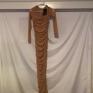 Beige evening gown